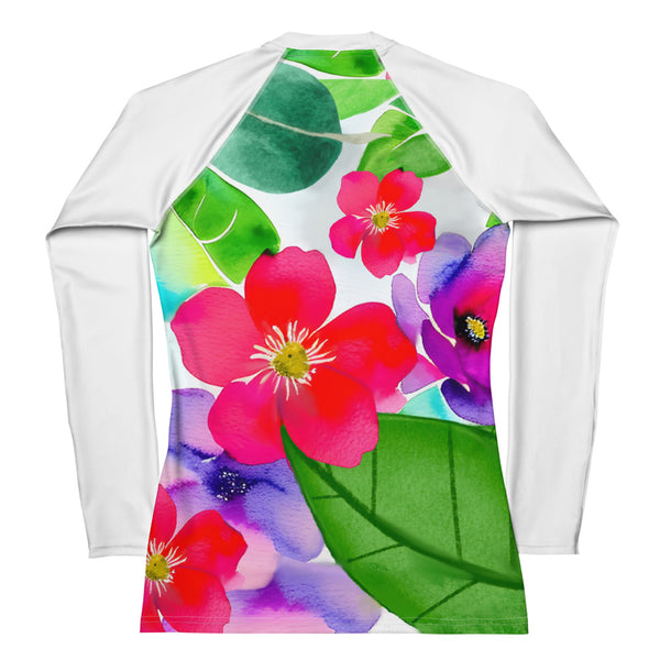 Women's Rash Guard - Pastel Petals (POD-S)