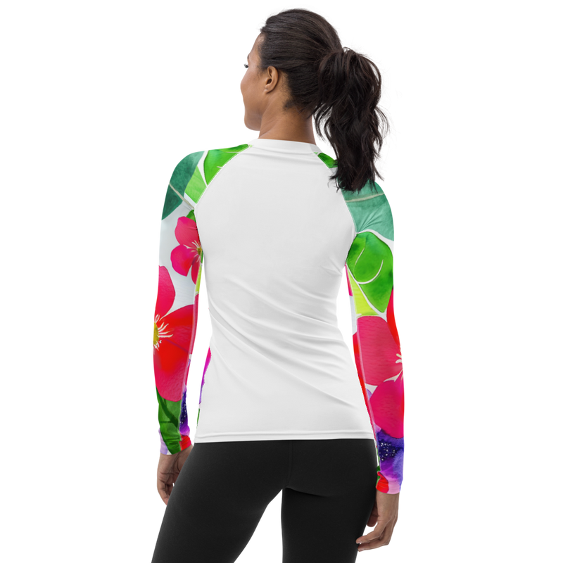 Women's Rash Guard - Floral (POD-S)