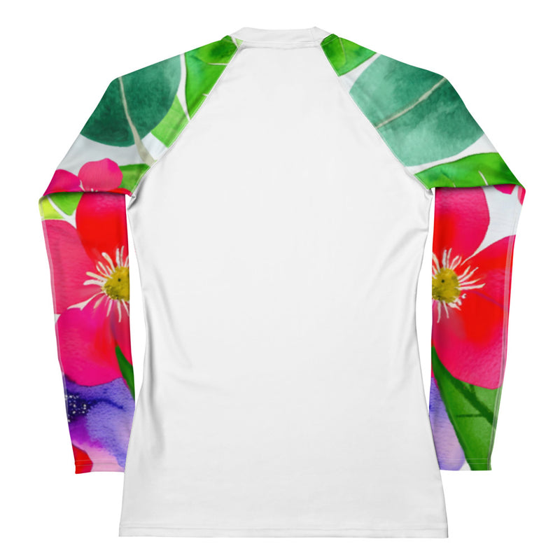 Women's Rash Guard - Floral (POD-S)