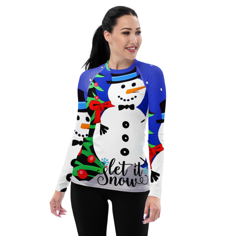 Women's Rash Guard - Let it Snow (POD-F)