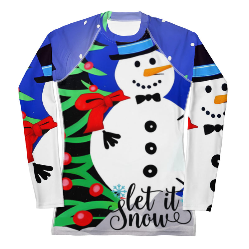 Women's Rash Guard - Let it Snow (POD-F)