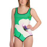 All-Over Print Youth Swimsuit - Floral (POD-S)