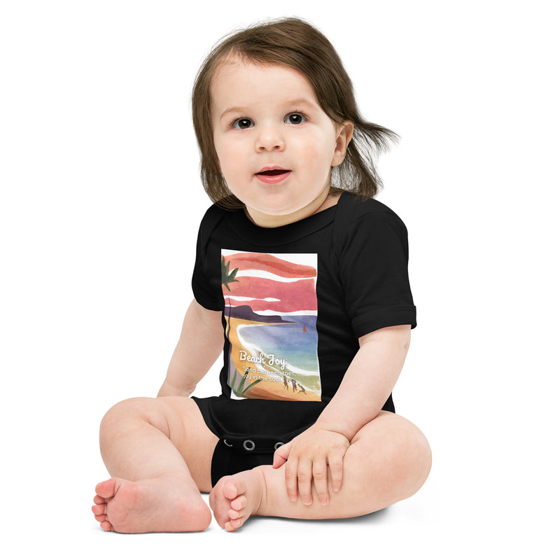 Baby Short Sleeve One Piece - Beach Joy (POD-S)