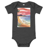 Baby Short Sleeve One Piece - Beach Joy (POD-S)