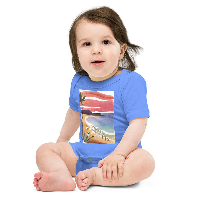 Baby Short Sleeve One Piece - Beach Joy (POD-S)