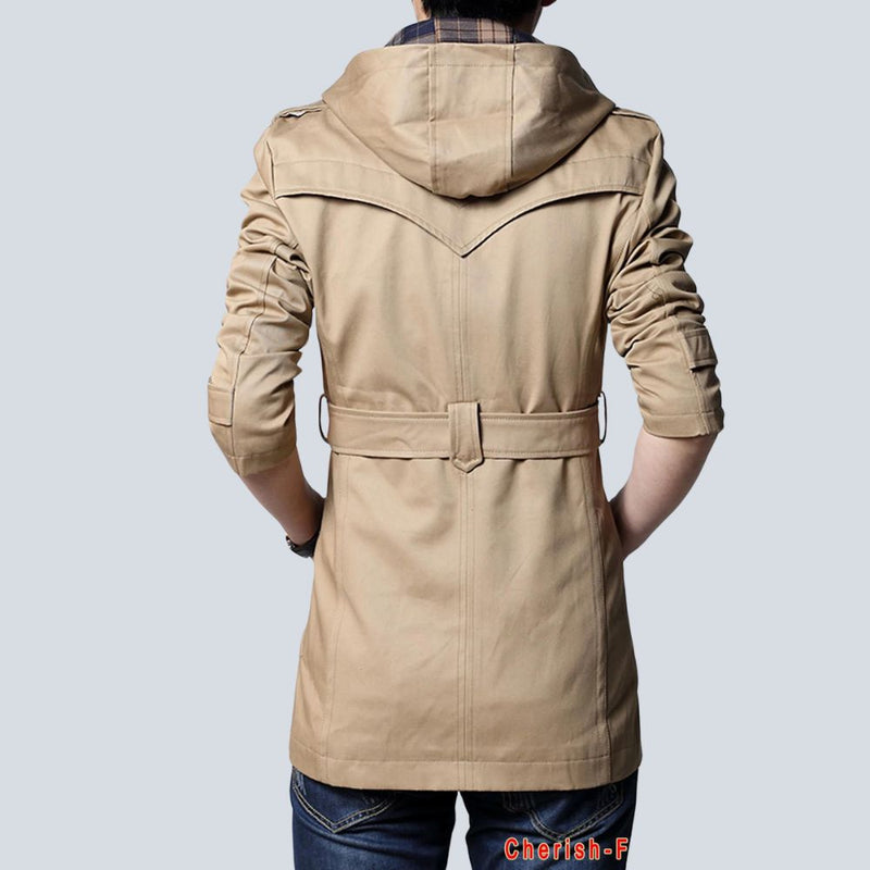 Fashion Outwear Long Coat Men Trench Plus Size Male Clothing Slim Fit