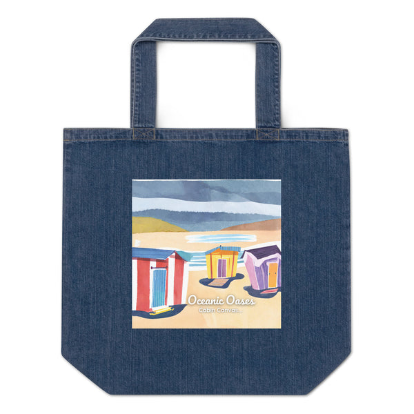 Organic Denim Tote Bag - Oceanic Oases (POD-B)