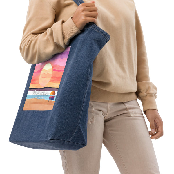 Organic Denim Tote Bag - Shoreline Stories (POD-B)