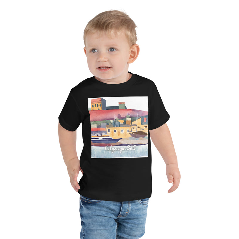 Toddler Short Sleeve Tee - Cityscape Sail (POD-S)