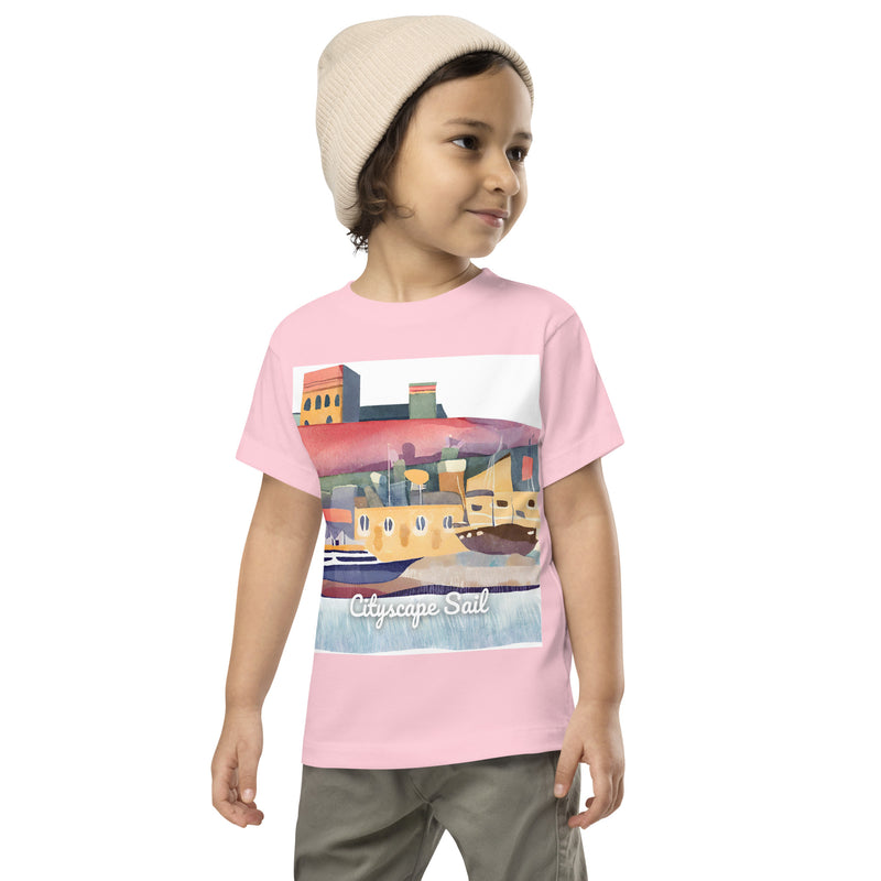 Toddler Short Sleeve Tee - Cityscape Sail (POD-S)