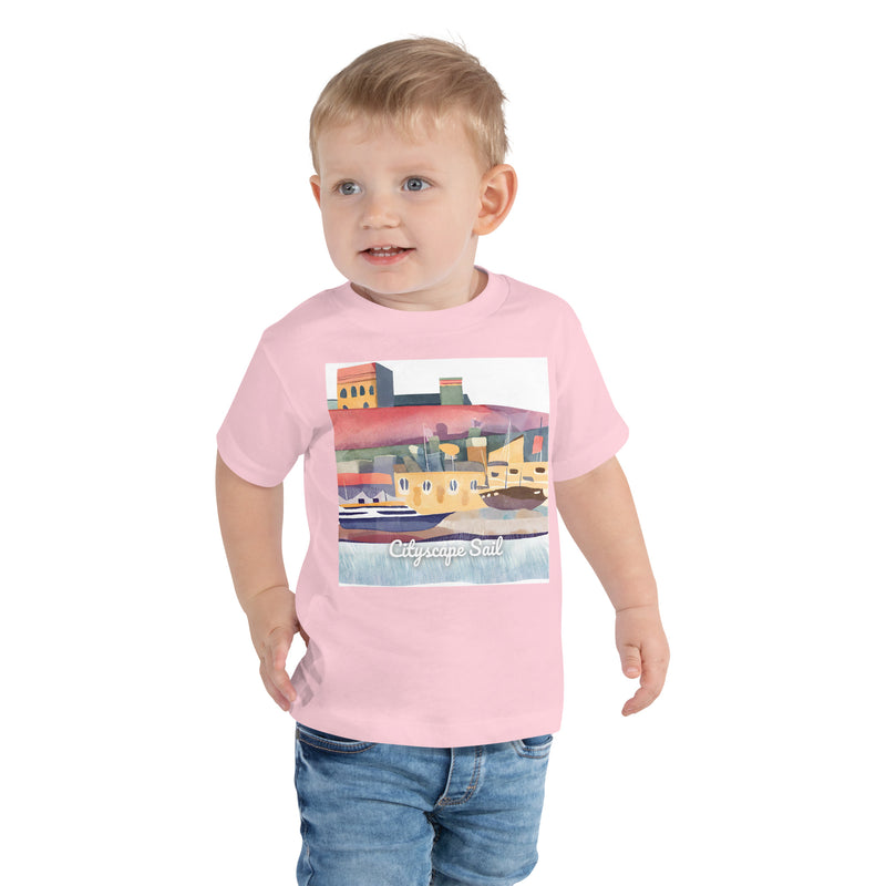 Toddler Short Sleeve Tee - Cityscape Sail (POD-S)