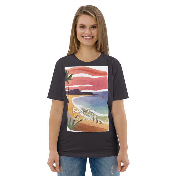 Unisex Organic Cotton T-shirt - Beach Joy (POD-S)