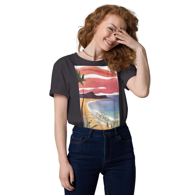 Unisex Organic Cotton T-shirt - Beach Joy (POD-S)