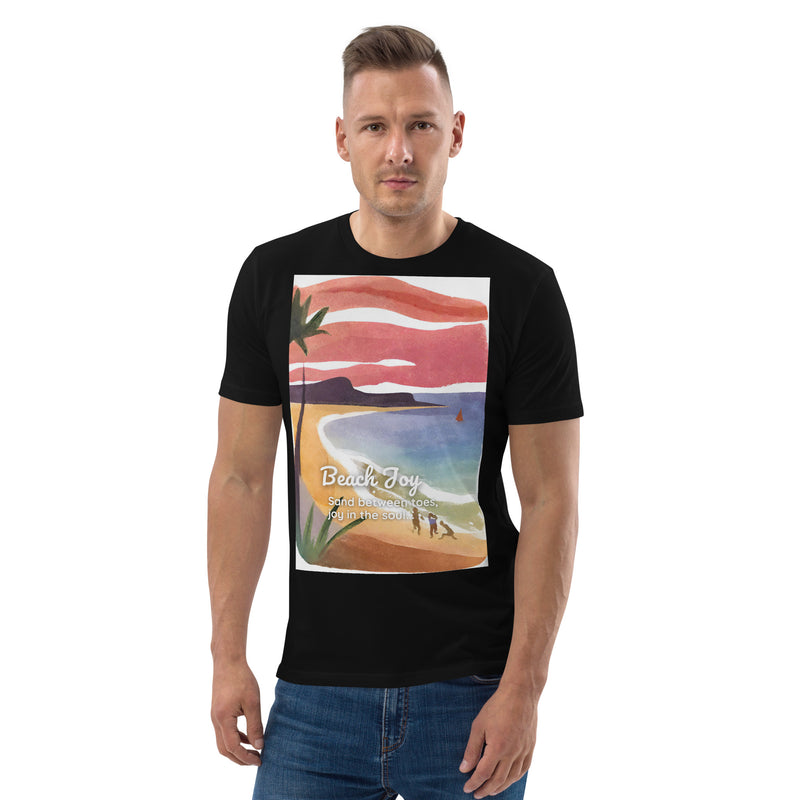 Unisex Organic Cotton T-shirt - Beach Joy (POD-S)