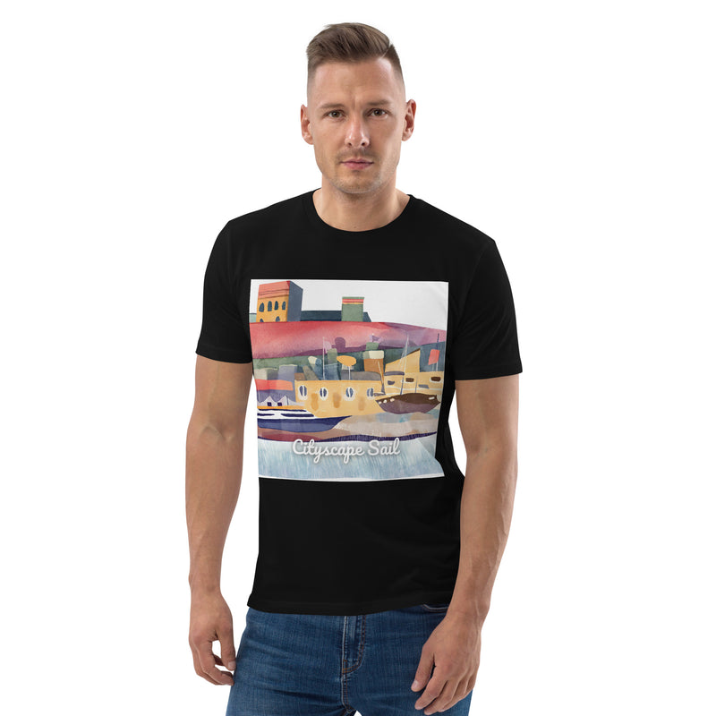 Unisex Organic Cotton T-shirt - Cityscape Sail (POD-S)