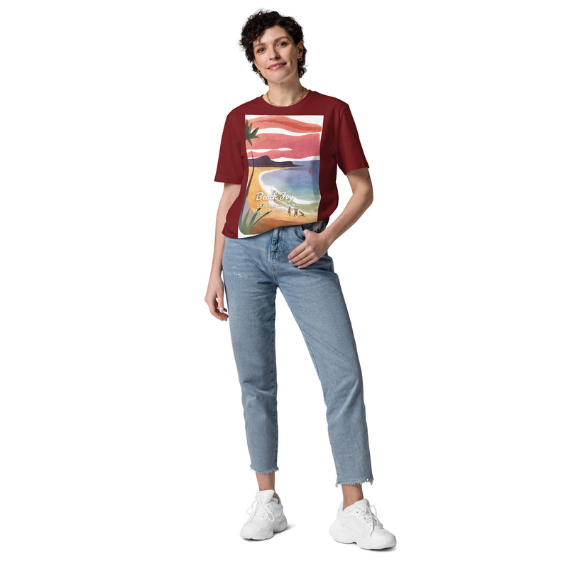 Unisex Organic Cotton T-shirt - Beach Joy (POD-S)