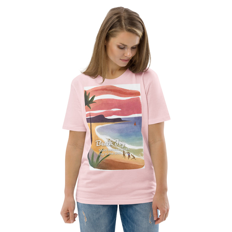 Unisex Organic Cotton T-shirt - Beach Joy (POD-S)