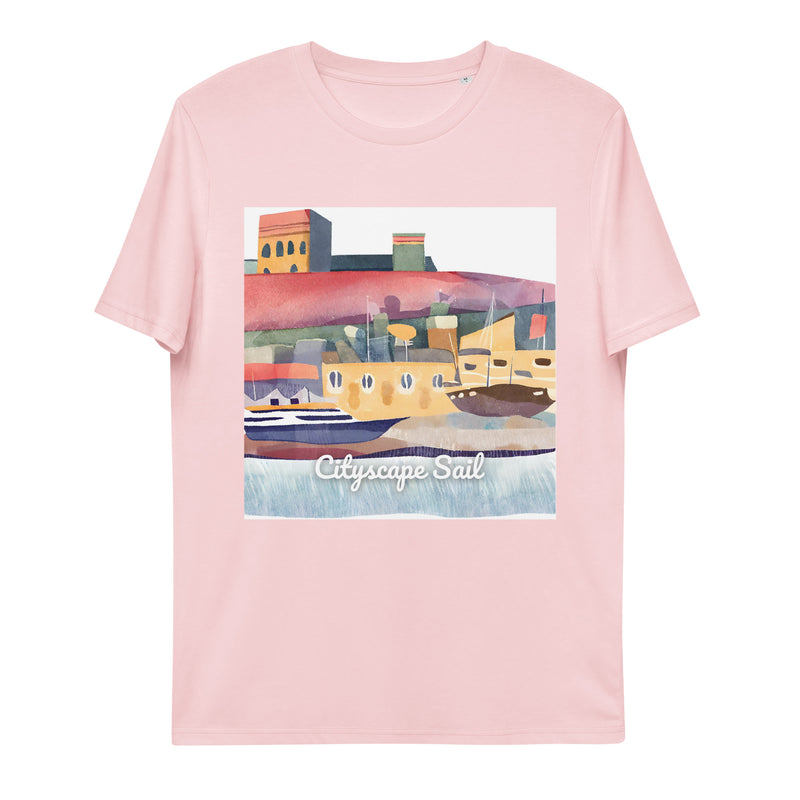 Unisex Organic Cotton T-shirt - Cityscape Sail (POD-S)