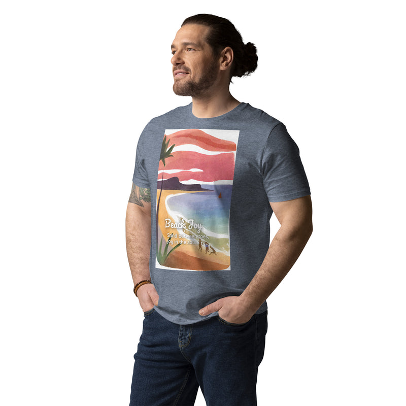 Unisex Organic Cotton T-shirt - Beach Joy (POD-S)