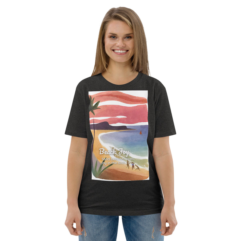 Unisex Organic Cotton T-shirt - Beach Joy (POD-S)