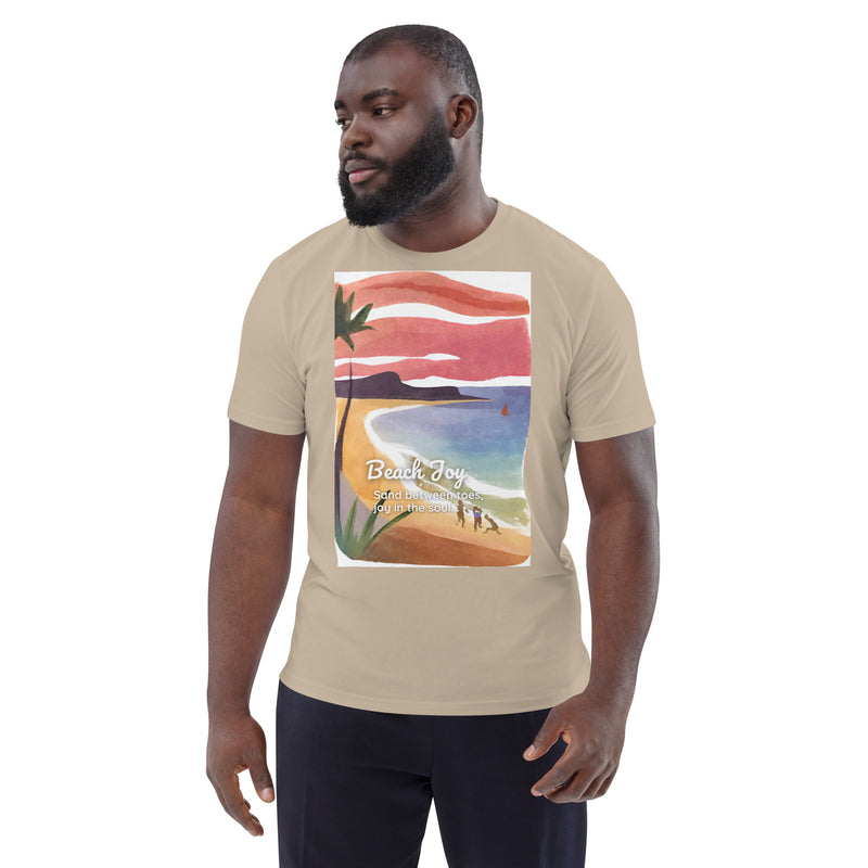 Unisex Organic Cotton T-shirt - Beach Joy (POD-S)