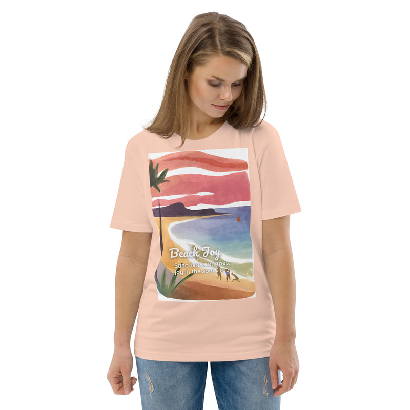 Unisex Organic Cotton T-shirt - Beach Joy (POD-S)