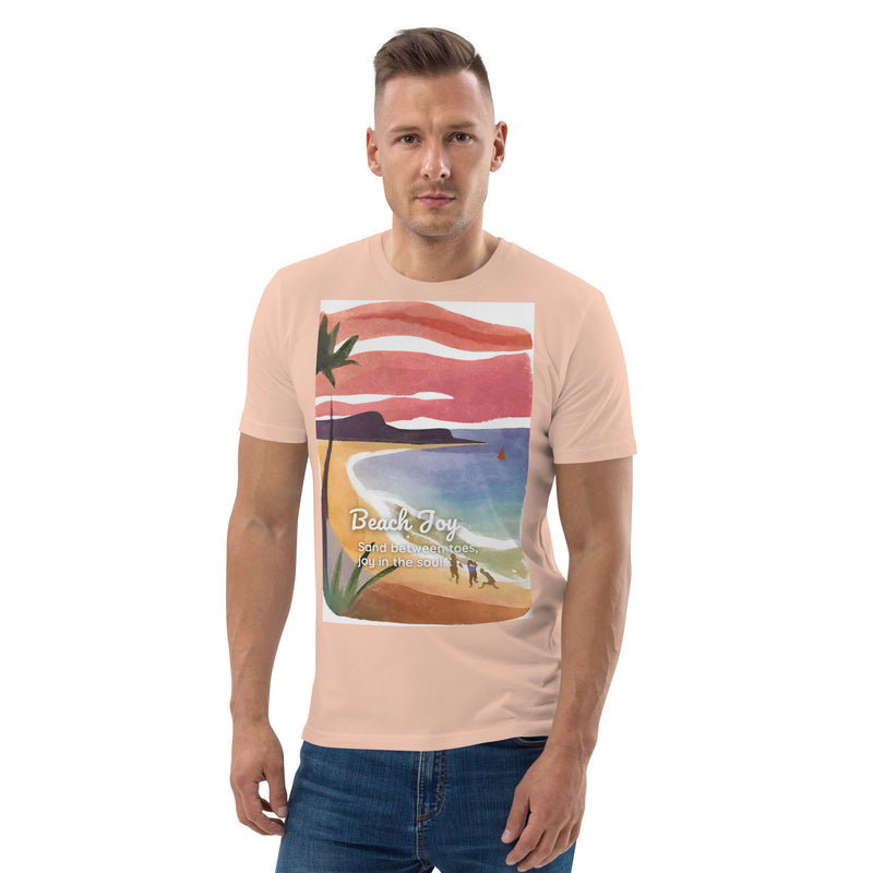 Unisex Organic Cotton T-shirt - Beach Joy (POD-S)