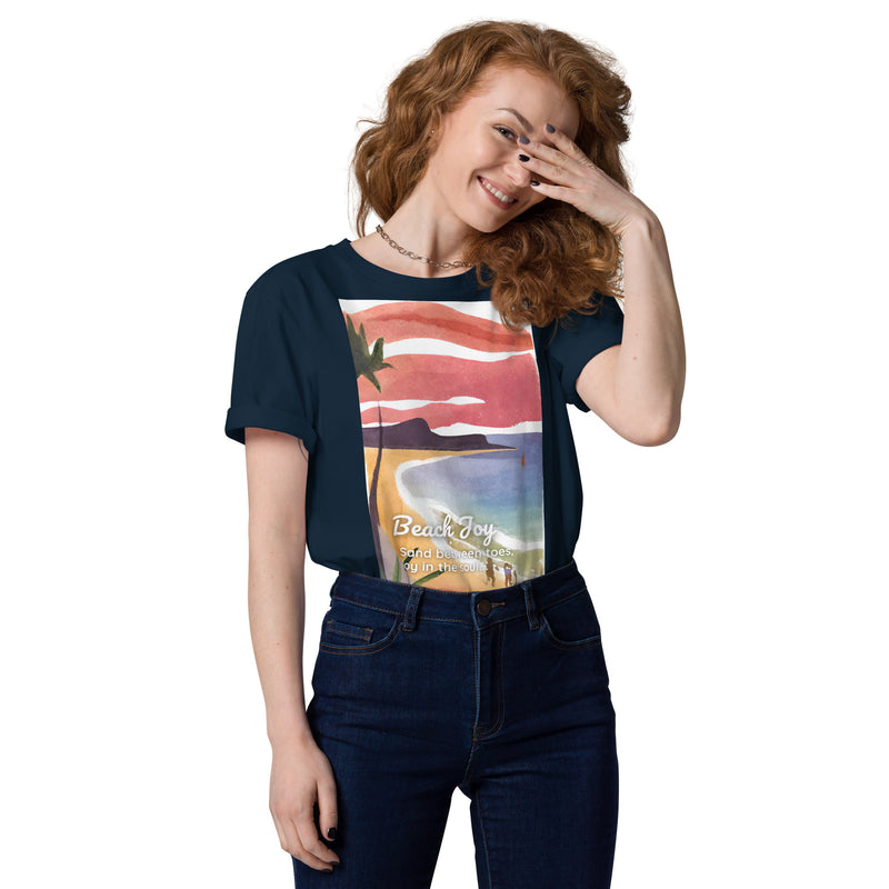 Unisex Organic Cotton T-shirt - Beach Joy (POD-S)