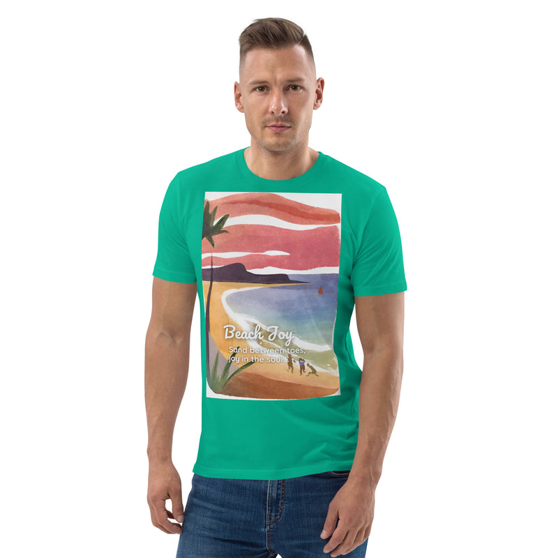 Unisex Organic Cotton T-shirt - Beach Joy (POD-S)