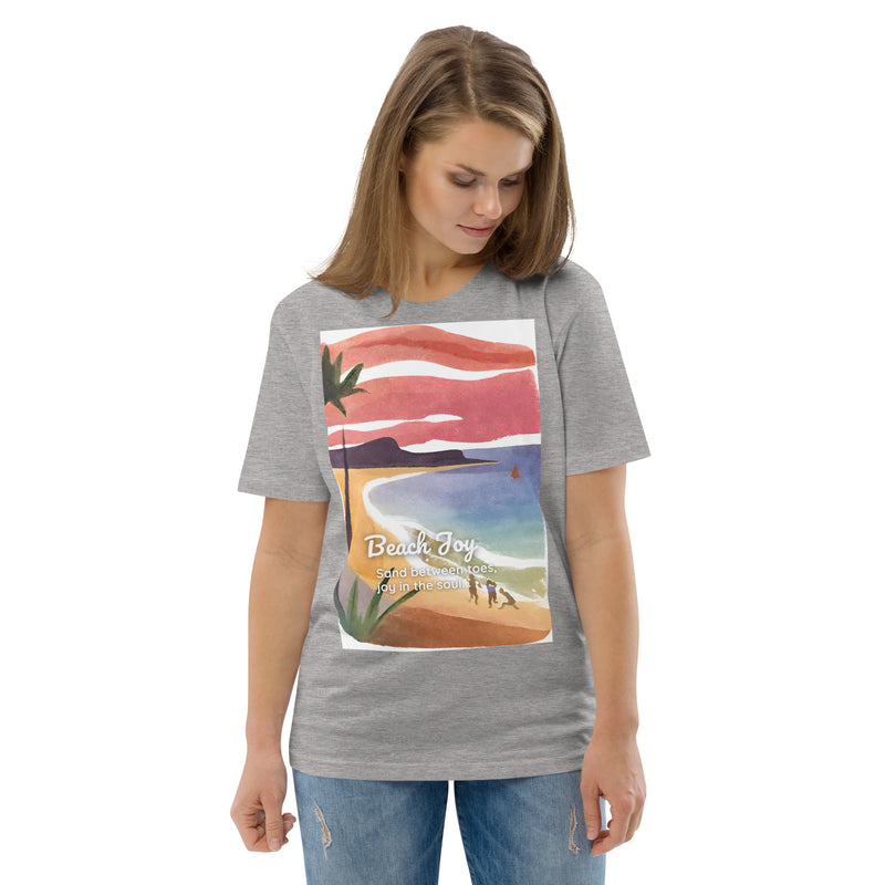 Unisex Organic Cotton T-shirt - Beach Joy (POD-S)