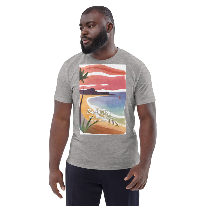 Unisex Organic Cotton T-shirt - Beach Joy (POD-S)