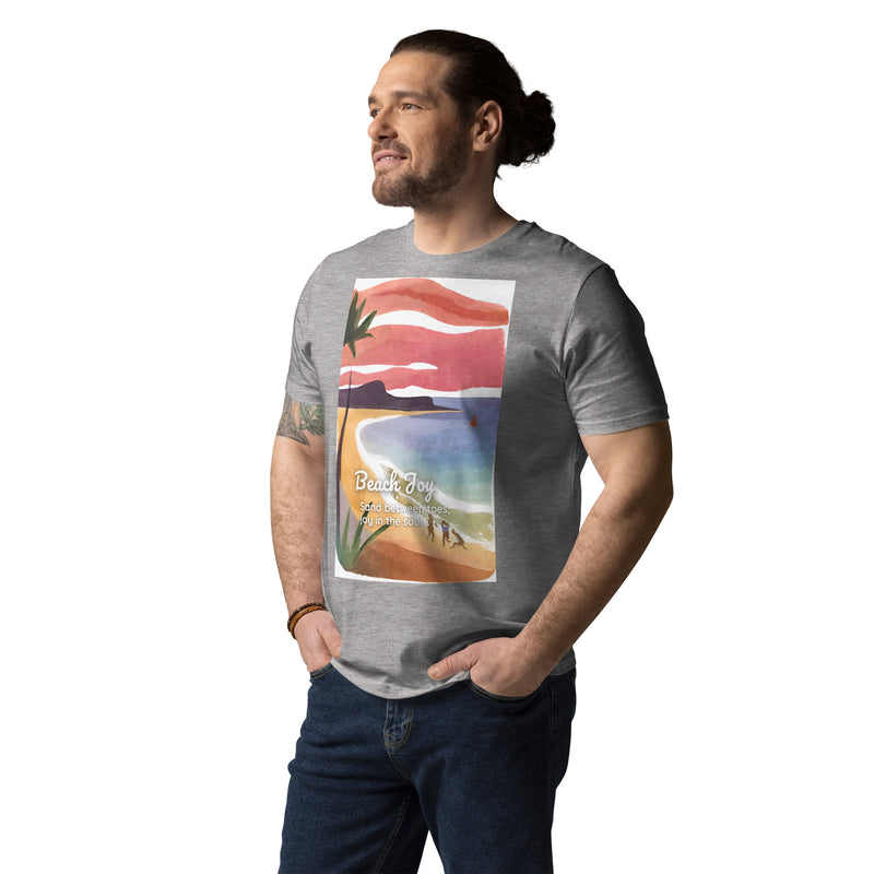 Unisex Organic Cotton T-shirt - Beach Joy (POD-S)