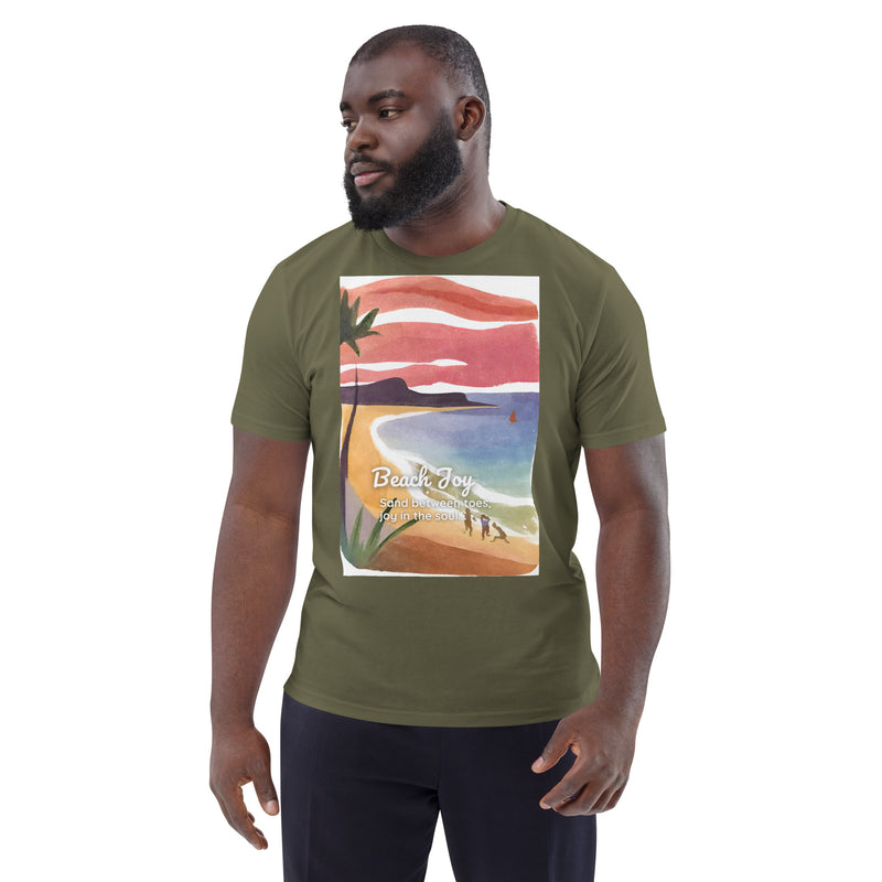 Unisex Organic Cotton T-shirt - Beach Joy (POD-S)