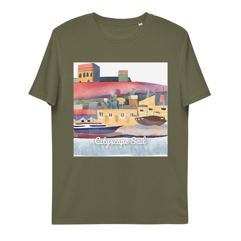 Unisex Organic Cotton T-shirt - Cityscape Sail (POD-S)