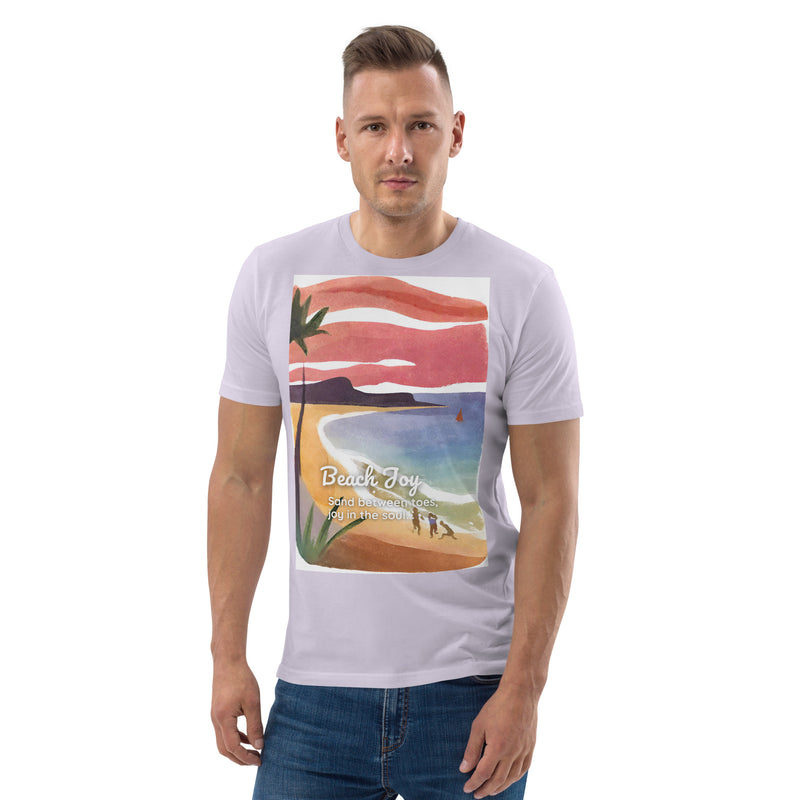 Unisex Organic Cotton T-shirt - Beach Joy (POD-S)