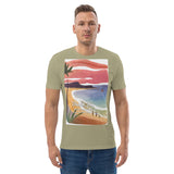 Unisex Organic Cotton T-shirt - Beach Joy (POD-S)