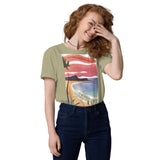 Unisex Organic Cotton T-shirt - Beach Joy (POD-S)