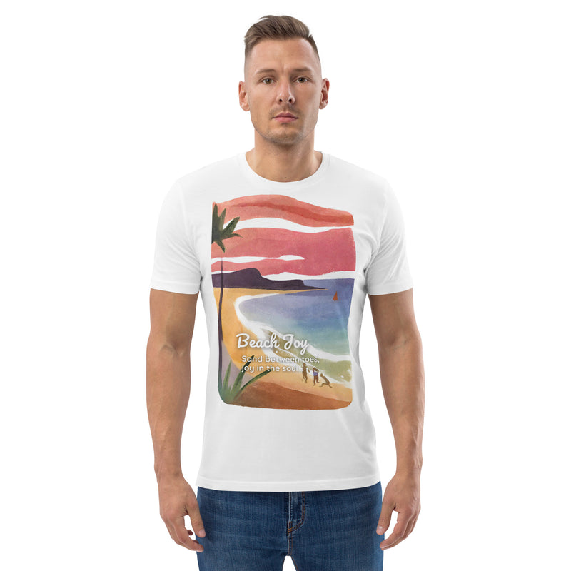 Unisex Organic Cotton T-shirt - Beach Joy (POD-S)