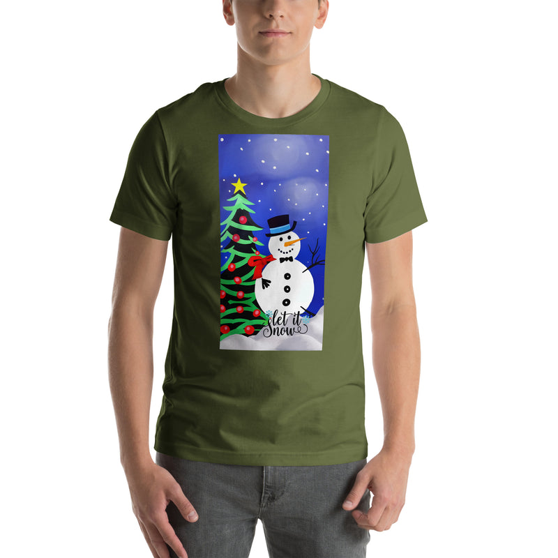 Unisex t-shirt - Christmas Let it Snow (POD-F)