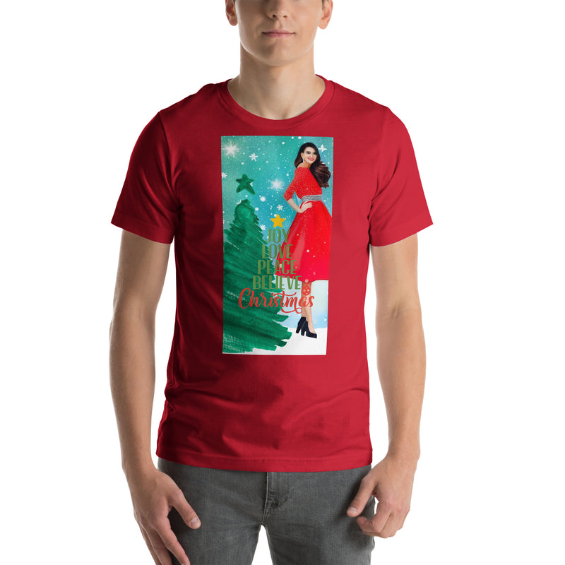 Unisex t-shirt - Christmas Joy Love Peace Believe (POD-F)