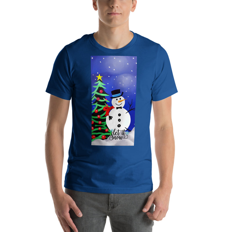 Unisex t-shirt - Christmas Let it Snow (POD-F)