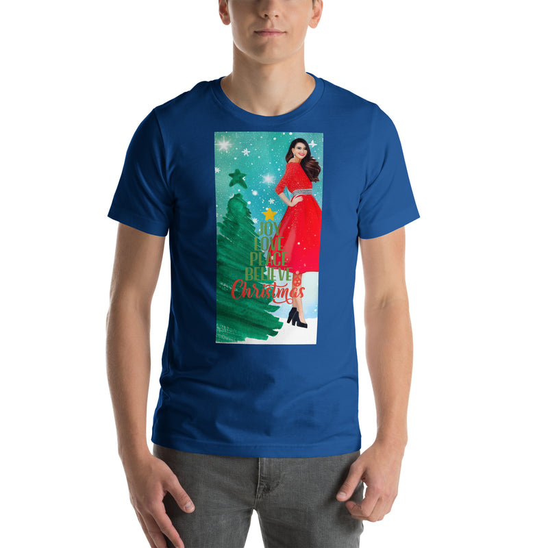 Unisex t-shirt - Christmas Joy Love Peace Believe (POD-F)