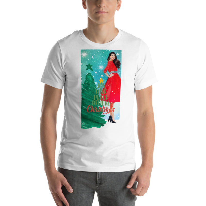 Unisex t-shirt - Christmas Joy Love Peace Believe (POD-F)