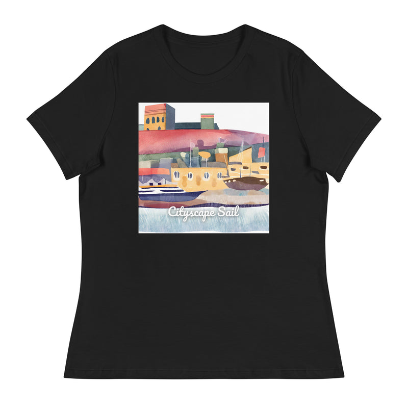 Women's Relaxed T-Shirt - Cityscape Sail (POD-S)