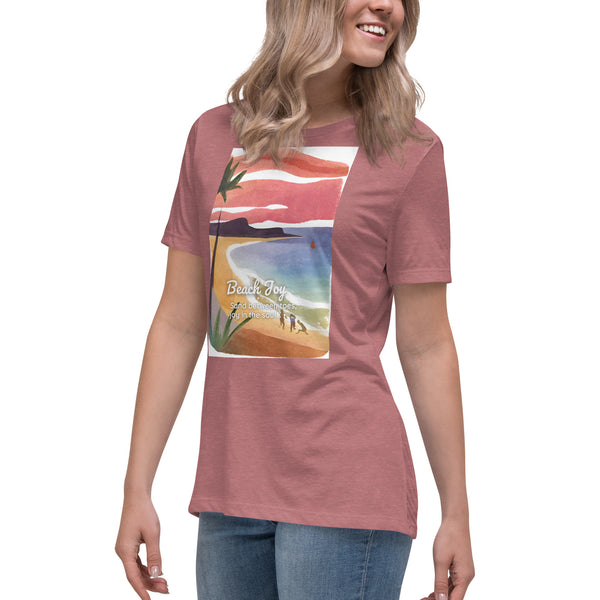 Women's Relaxed T-Shirt - Beach Joy (POD-S)