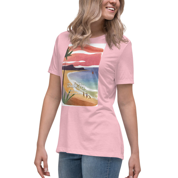 Women's Relaxed T-Shirt - Beach Joy (POD-S)