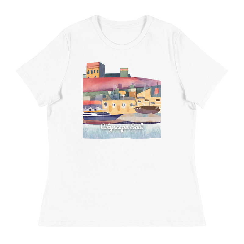 Women's Relaxed T-Shirt - Cityscape Sail (POD-S)