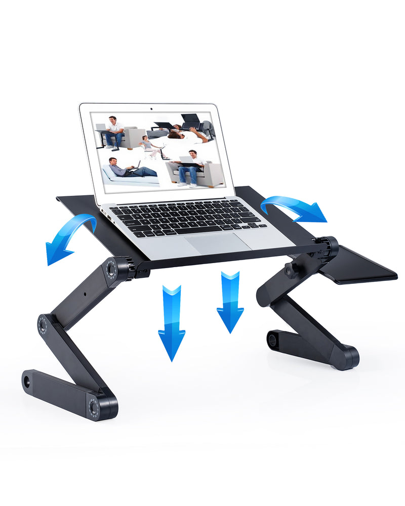 Adjustable Laptop Stand, RAINBEAN Laptop Desk with 2 CPU Cooling USB Fans