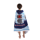 Children's Wearable Beach Towel Cotton Hooded