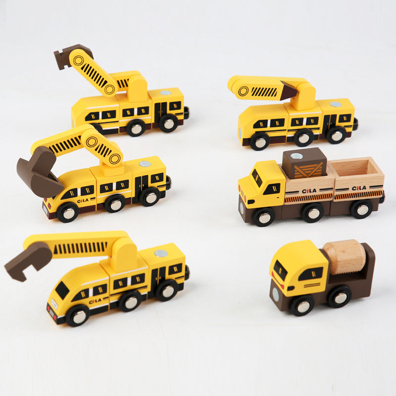 DIY Rail Engineering Vehicle Set Magnetic Variety Assembled Vehicle